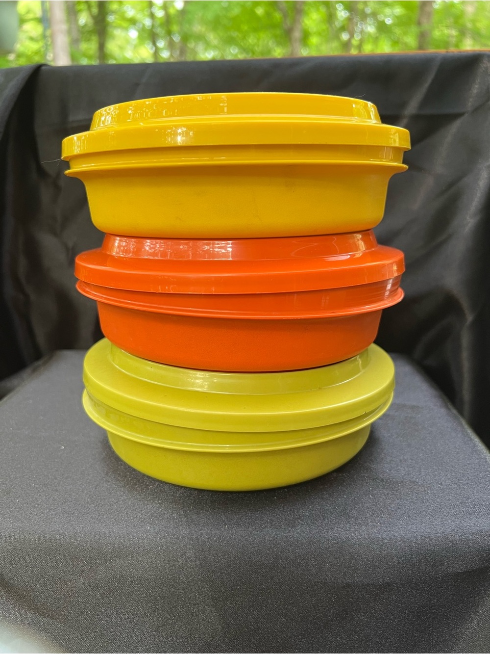 Tupperware set of 3 Seal and Serve containers.  Classic from 1970’s